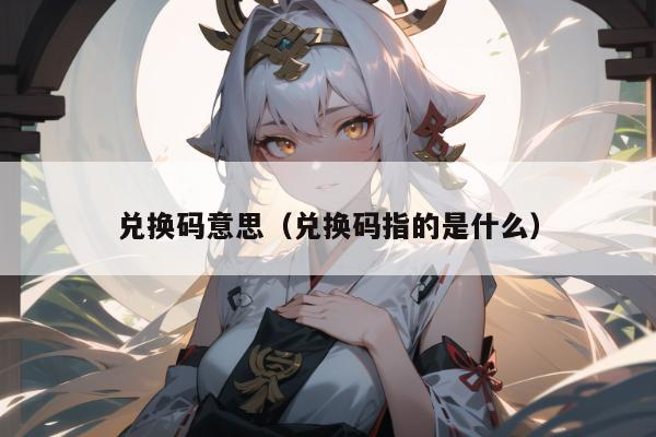 兑换码意思（兑换码指的是什么）