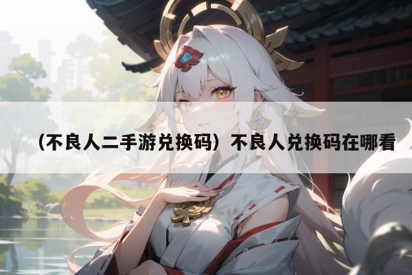 （不良人二手游兑换码）不良人兑换码在哪看