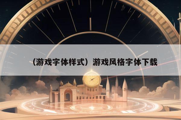 （游戏字体样式）游戏风格字体下载