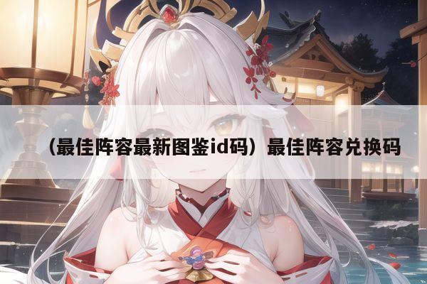 （最佳阵容最新图鉴id码）最佳阵容兑换码