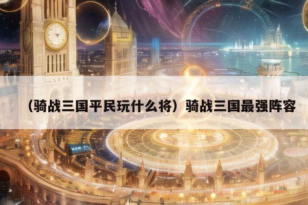 （骑战三国平民玩什么将）骑战三国最强阵容