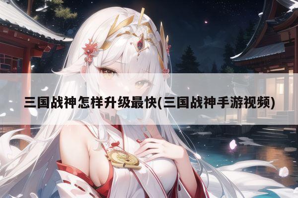 三国战神怎样升级最快(三国战神手游视频)
