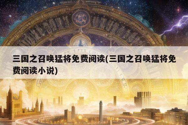 三国之召唤猛将免费阅读(三国之召唤猛将免费阅读小说)