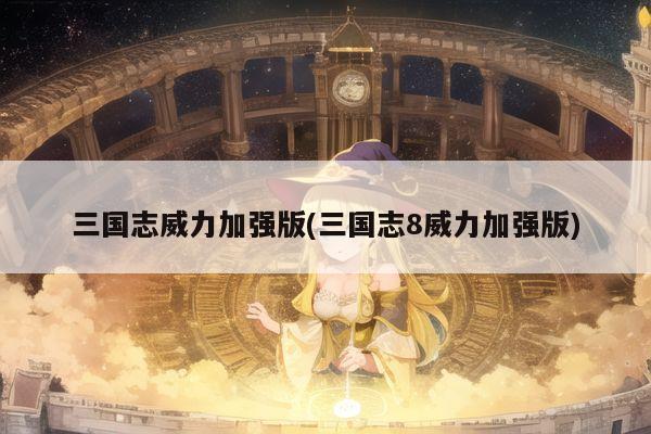 三国志威力加强版(三国志8威力加强版)