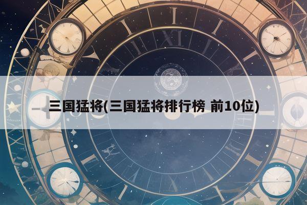 三国猛将(三国猛将排行榜 前10位)