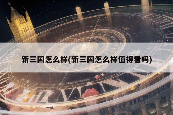 新三国怎么样(新三国怎么样值得看吗)