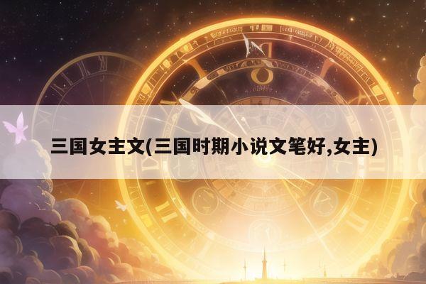 三国女主文(三国时期小说文笔好,女主)