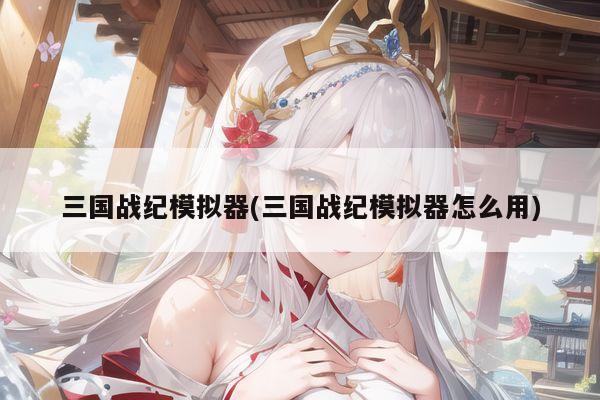 三国战纪模拟器(三国战纪模拟器怎么用)