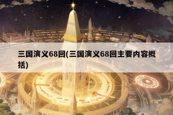 三国演义68回(三国演义68回主要内容概括)